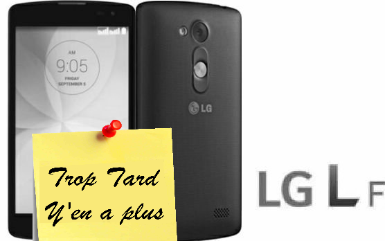 Smartphone 3G+ LG L FINO noir à 69€ après ODR